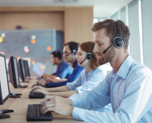 Professionals in call center
