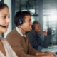 Shot of call centre agents working in an office. Shot of call centre agents working in an office.